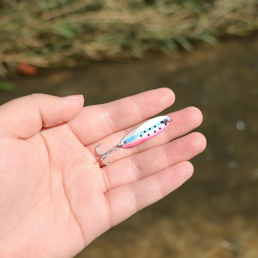 5pcs Fishing Lures Casting Spoon Lure Fishing Spoons for - back view