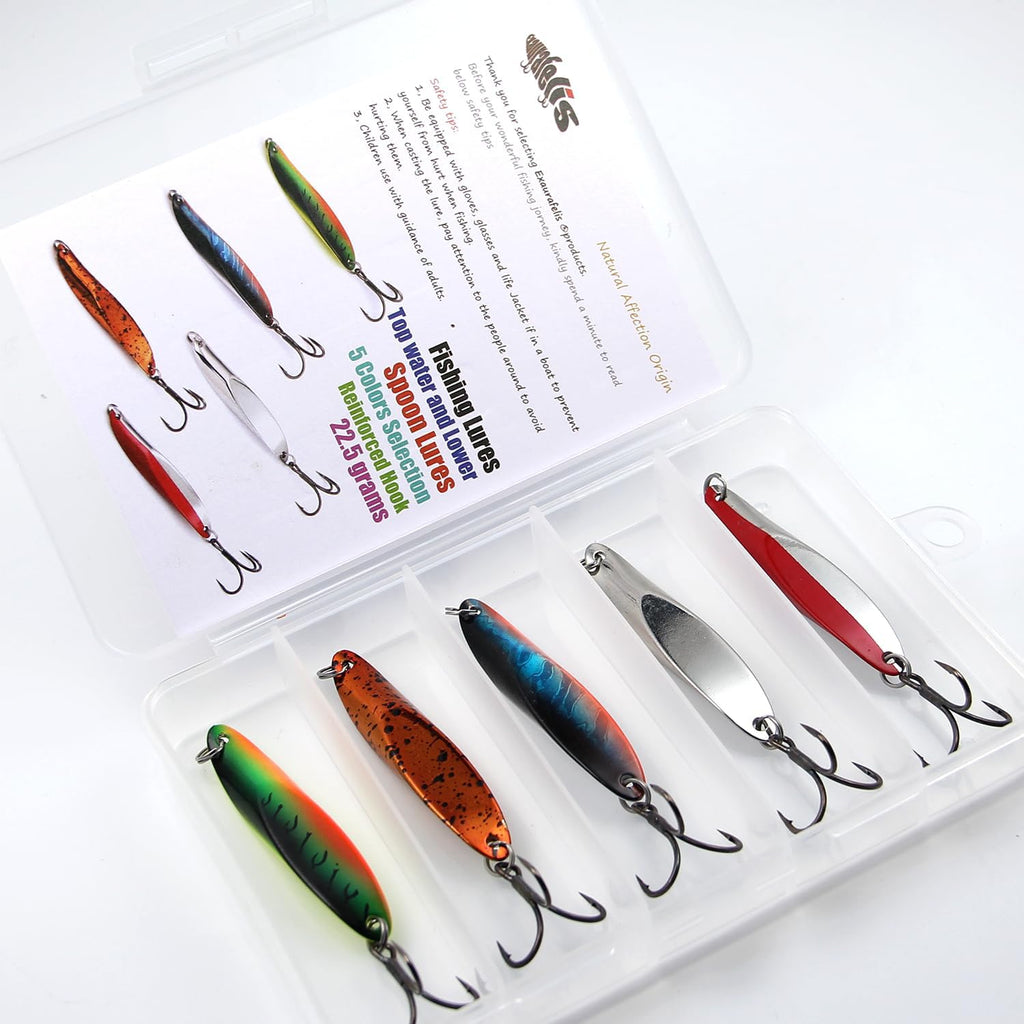 5pcs Fishing Lures Casting Spoon Lure Fishing Spoons for - detail close-up