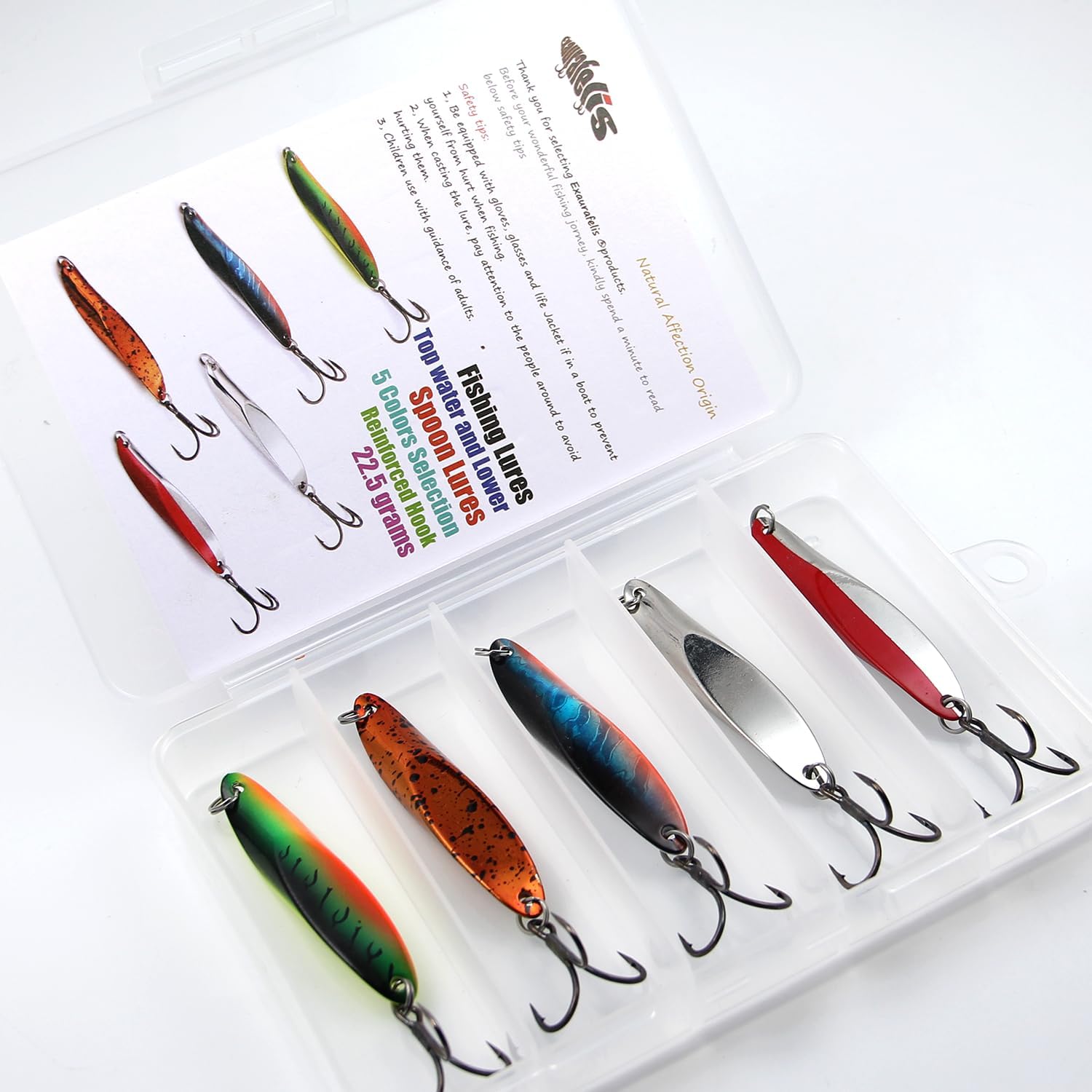 5pcs Fishing Lures Casting Spoon Lure Fishing Spoons for - detail close-up