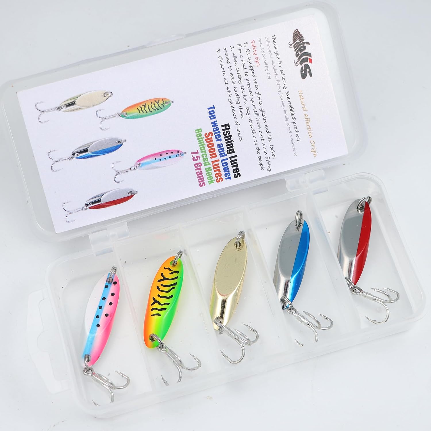 5pcs Fishing Lures Casting Spoon Lure Fishing Spoons for - detail close-up