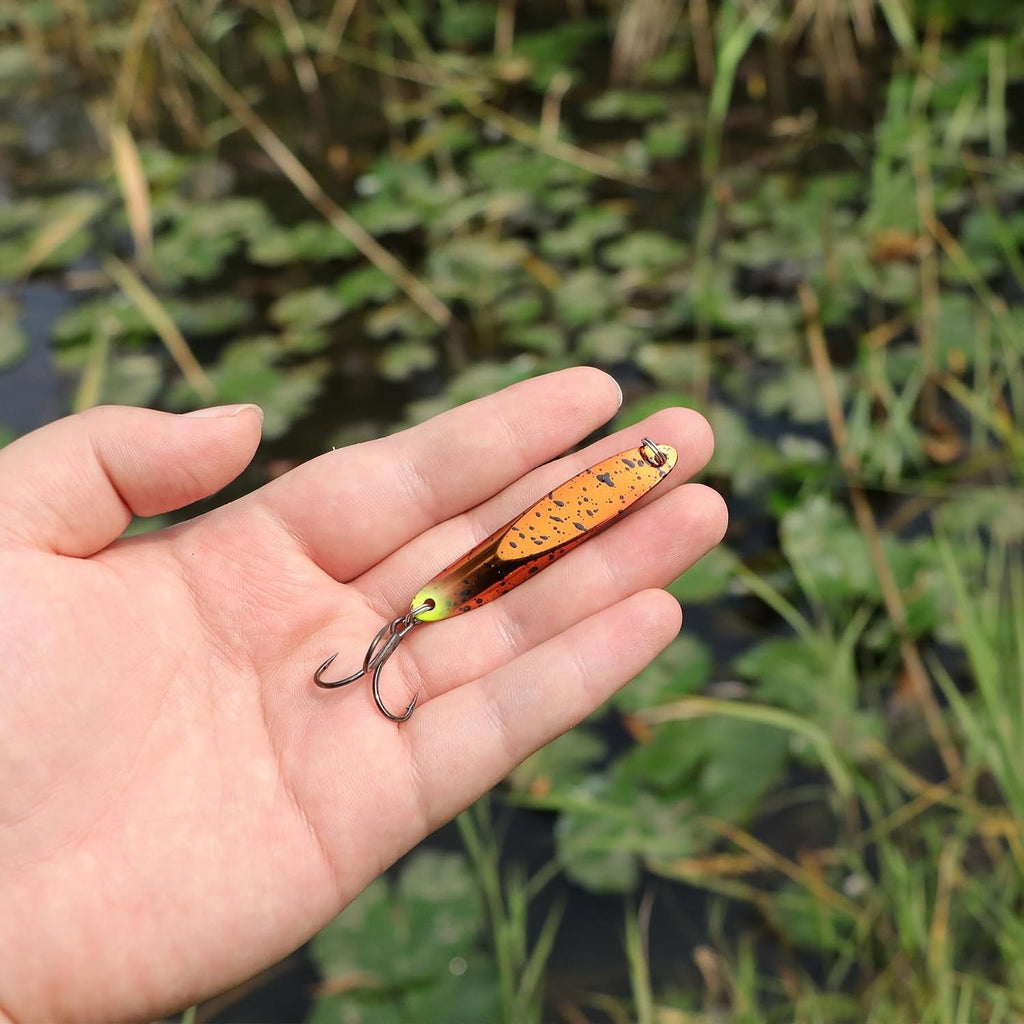 5pcs Fishing Lures Casting Spoon Lure Fishing Spoons for - back view