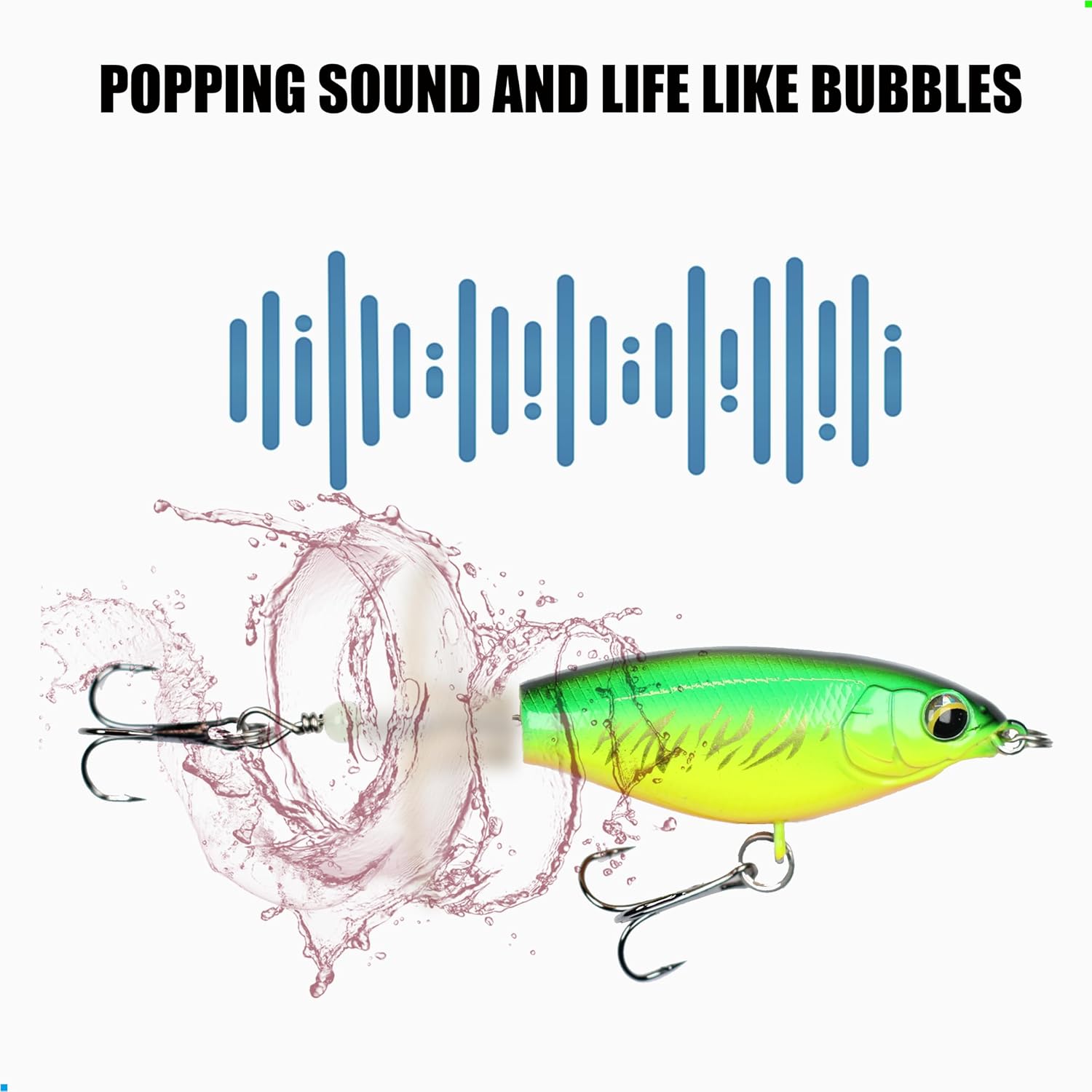 Topwater Buzz Lure, Floating Rotating Tail Fishing Lure - in use at home
